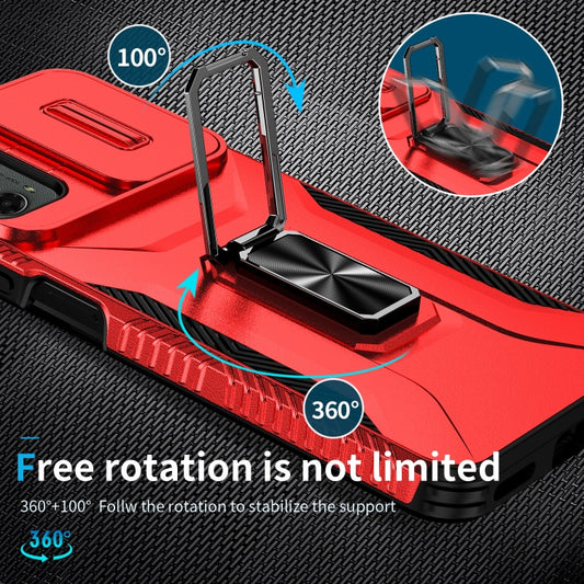 For Motorola Moto G 5G 2024 Sliding Camshield Holder Phone Case(Red) by buy2fix