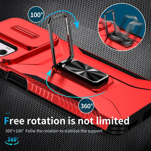 For Motorola Moto G Power 2024 Sliding Camshield Holder Phone Case(Red) by buy2fix