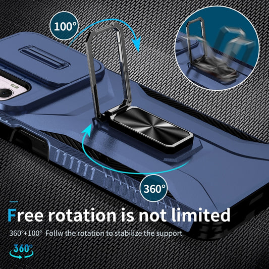 For Motorola Moto G Power 2024 Sliding Camshield Holder Phone Case(Blue) by buy2fix