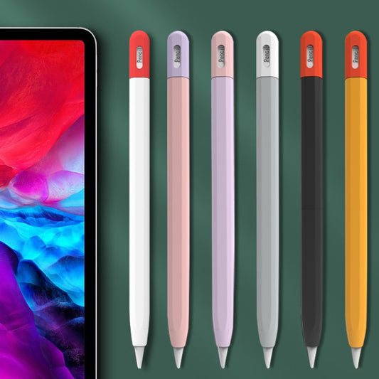 For Apple Pencil (USB-C) Stylus Pen Protective Cover with Nib Cover(Purple+Pink) by buy2fix