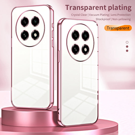 For OPPO A2 Pro Transparent Plating Fine Hole Phone Case(Purple) by buy2fix