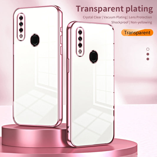 For OPPO A8 / A31 2020 Transparent Plating Fine Hole Phone Case(Green) by buy2fix