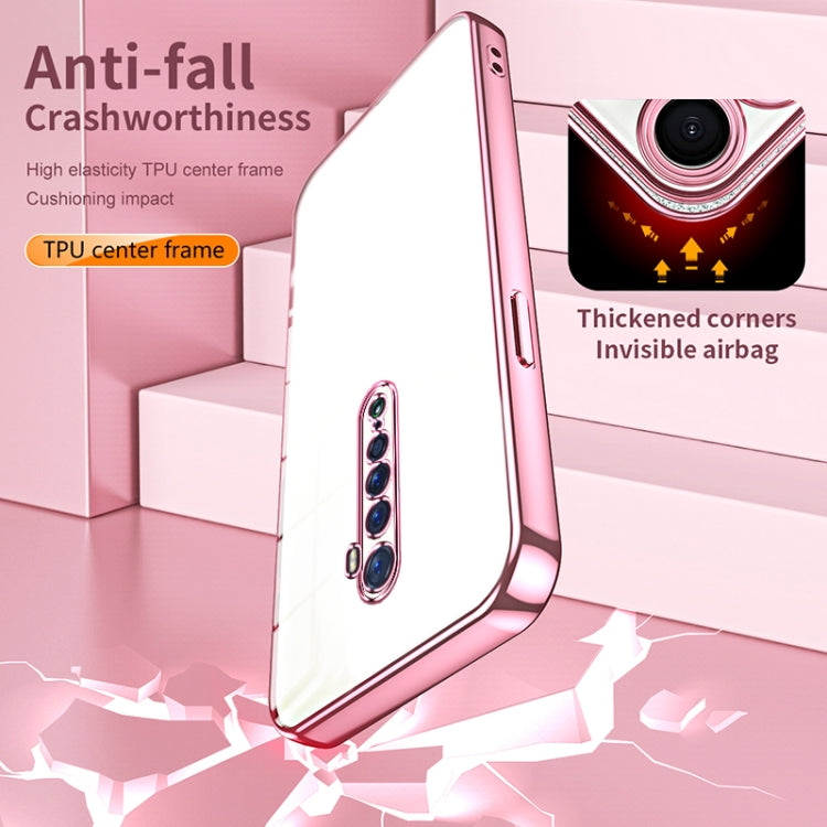 For OPPO Reno2 Transparent Plating Fine Hole Phone Case(Transparent) by buy2fix