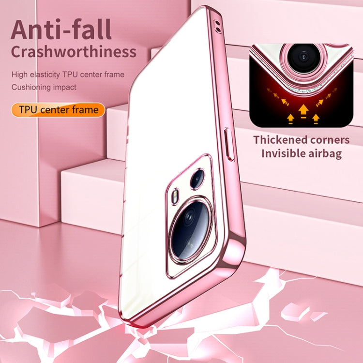 For Xiaomi Civi 2 / 13 Lite Transparent Plating Fine Hole Phone Case(Gold) by buy2fix