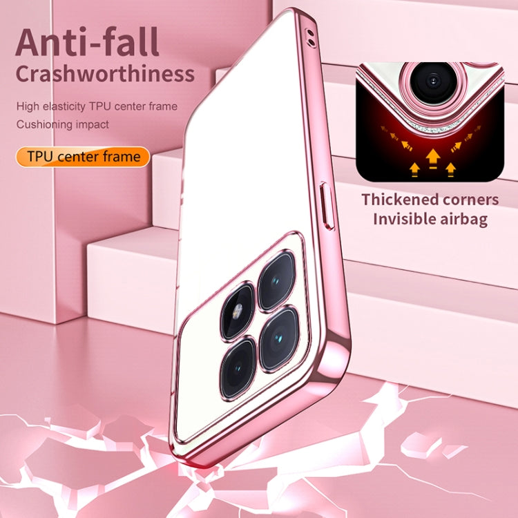 For Xiaomi Redmi K70 Ultra Transparent Plating Fine Hole Phone Case(Green) by buy2fix