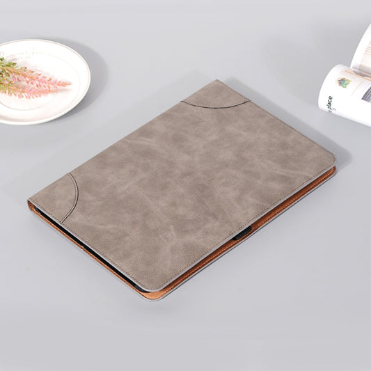 For Samsung Galaxy Tab S9 Retro Book Leather Tablet Case(Grey) by buy2fix