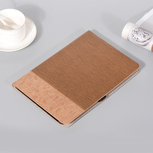 For Samsung Galaxy Tab S9 Cross Texture Stitching Leather Tablet Case(Light Brown) by buy2fix