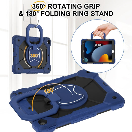 For iPad 10.2 2021 / 2020 / 2019 Contrast Color Robot Silicone Hybrid PC Tablet Case(Navy Black) - iPad 10.2 Cases by buy2fix | Online Shopping UK | buy2fix