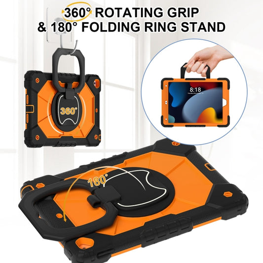 For iPad 10.2 2021 / 2020 / 2019 Contrast Color Robot Silicone Hybrid PC Tablet Case(Black Orange) - iPad 10.2 Cases by buy2fix | Online Shopping UK | buy2fix