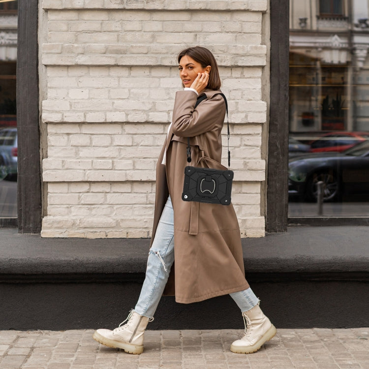 For iPad 10.2 2021 / 2020 / 2019 Contrast Color Robot Silicone Hybrid PC Tablet Case(Black) - iPad 10.2 Cases by buy2fix | Online Shopping UK | buy2fix