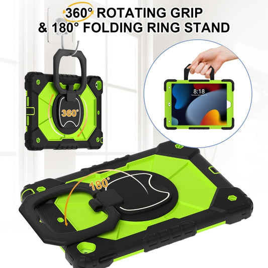 For iPad 10.2 2021 / 2020 / 2019 Contrast Color Robot Silicone Hybrid PC Tablet Case(Black Yellow Green) - iPad 10.2 Cases by buy2fix | Online Shopping UK | buy2fix