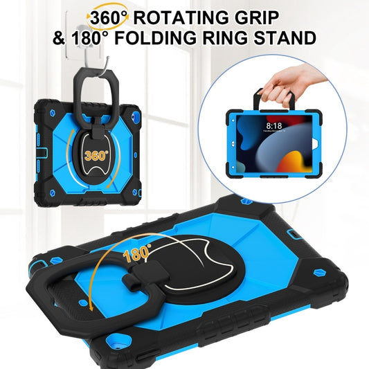 For iPad 10.2 2021 / 2020 / 2019 Contrast Color Robot Silicone Hybrid PC Tablet Case(Black Blue) - iPad 10.2 Cases by buy2fix | Online Shopping UK | buy2fix