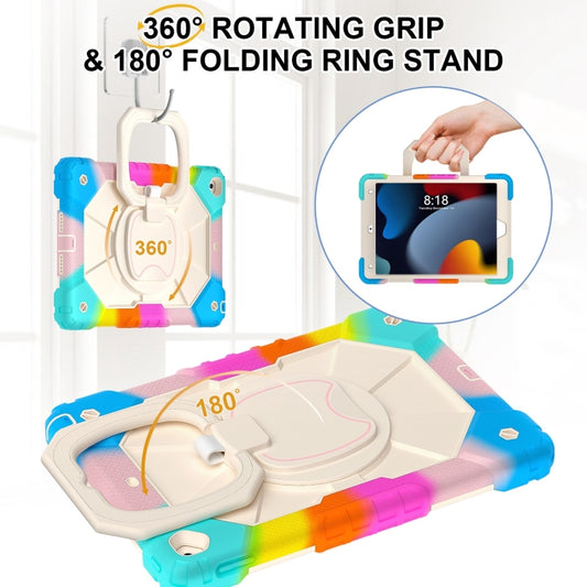 For iPad 10.2 2021 / 2020 / 2019 Contrast Color Robot Silicone Hybrid PC Tablet Case(Colorful Blue) - iPad 10.2 Cases by buy2fix | Online Shopping UK | buy2fix