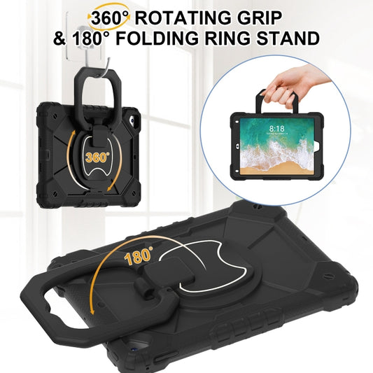 For iPad Air / Air 2 / 9.7 2018/2017 Contrast Color Robot Silicone Hybrid PC Tablet Case(Black) - iPad 10.2 Cases by buy2fix | Online Shopping UK | buy2fix