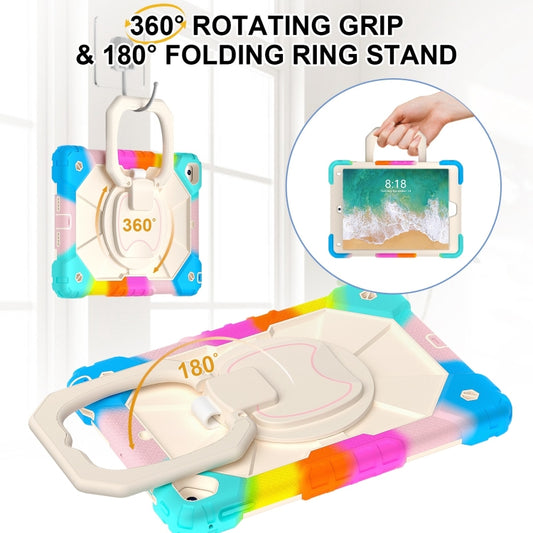 For iPad Air / Air 2 / 9.7 2018/2017 Contrast Color Robot Silicone Hybrid PC Tablet Case(Colorful Blue) - iPad 10.2 Cases by buy2fix | Online Shopping UK | buy2fix