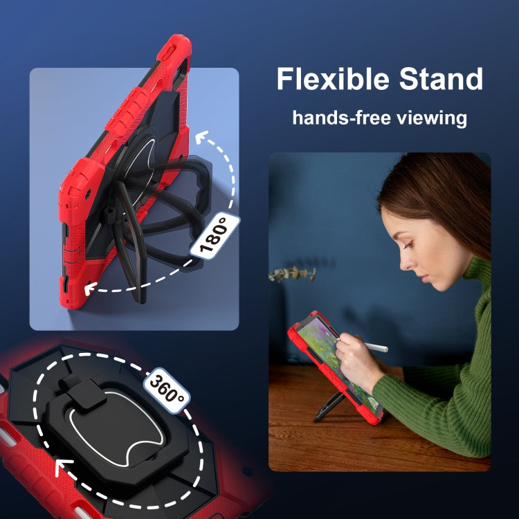 For iPad Air 11 2025 / 2024 Contrast Color Robot Silicone Hybrid PC Tablet Case(Red Black) - iPad Air 11 2025 / 2024 Cases by buy2fix | Online Shopping UK | buy2fix