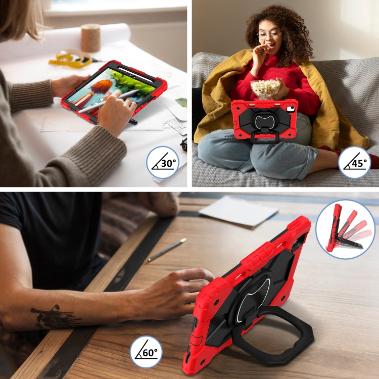 For iPad Air 11 2025 / 2024 Contrast Color Robot Silicone Hybrid PC Tablet Case(Red Black) - iPad Air 11 2025 / 2024 Cases by buy2fix | Online Shopping UK | buy2fix