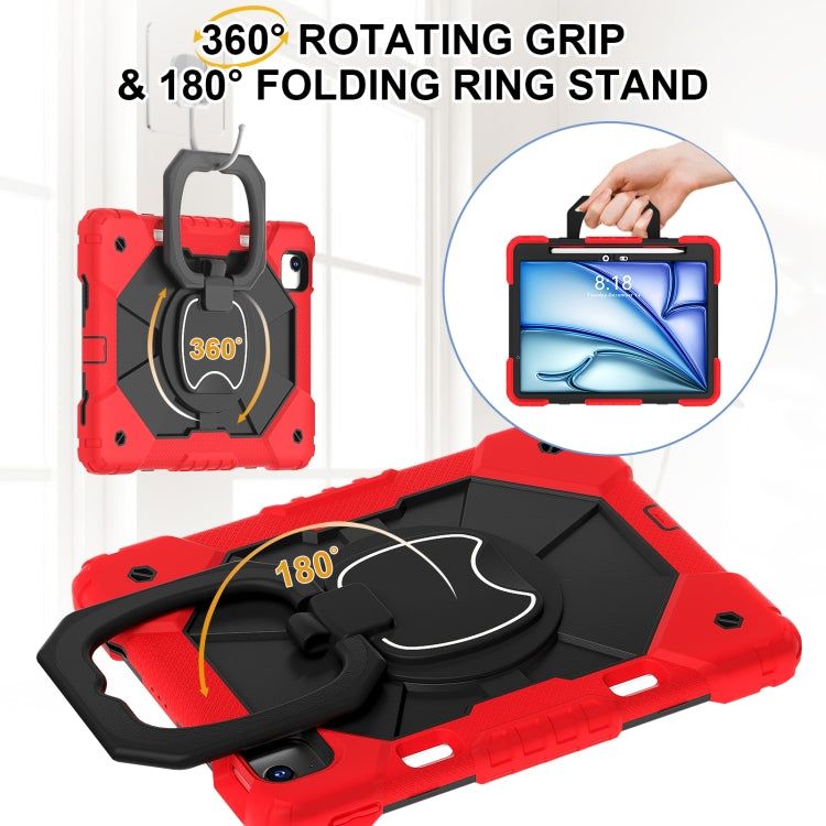 For iPad Air 11 2025 / 2024 Contrast Color Robot Silicone Hybrid PC Tablet Case(Red Black) - iPad Air 11 2025 / 2024 Cases by buy2fix | Online Shopping UK | buy2fix