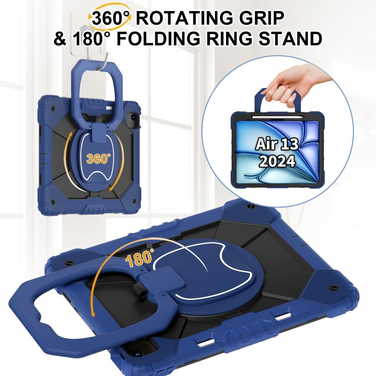 For iPad Air 13 2025 / 2024 Contrast Color Robot Silicone Hybrid PC Tablet Case(Navy Black) - iPad Air 13 2025 / 2024 Cases by buy2fix | Online Shopping UK | buy2fix