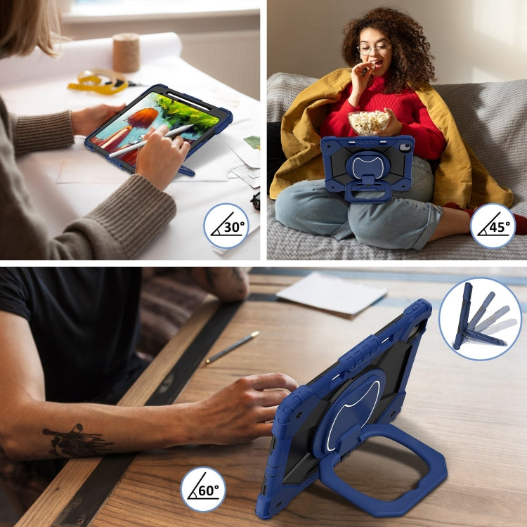 For iPad Air 13 2025 / 2024 Contrast Color Robot Silicone Hybrid PC Tablet Case(Navy Black) - iPad Air 13 2025 / 2024 Cases by buy2fix | Online Shopping UK | buy2fix