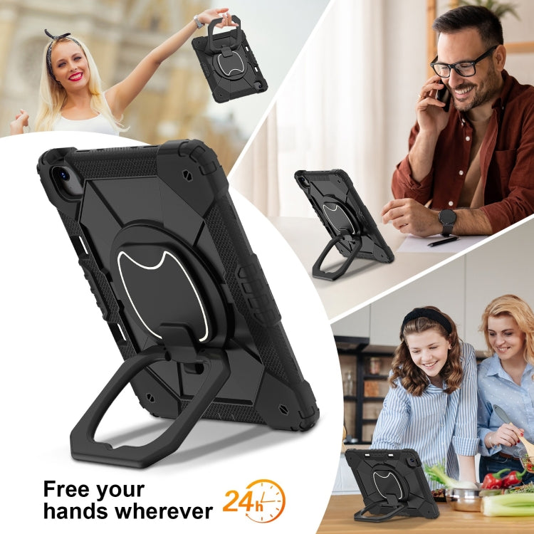 For iPad Air 13 2025 / 2024 Contrast Color Robot Silicone Hybrid PC Tablet Case(Black) - iPad Air 13 2025 / 2024 Cases by buy2fix | Online Shopping UK | buy2fix