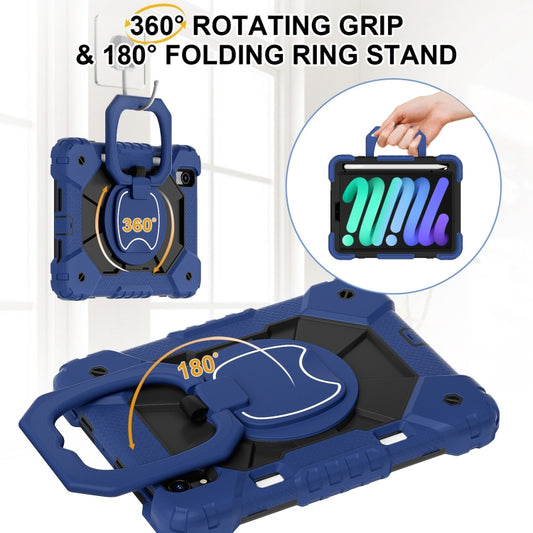 For iPad mini 2024 / mini 6 Contrast Color Robot Silicone Hybrid PC Tablet Case(Navy Black) - iPad mini 2024 Cases by buy2fix | Online Shopping UK | buy2fix