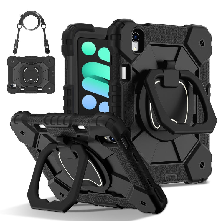 For iPad mini 2024 / mini 6 Contrast Color Robot Silicone Hybrid PC Tablet Case(Black) - iPad mini 2024 Cases by buy2fix | Online Shopping UK | buy2fix
