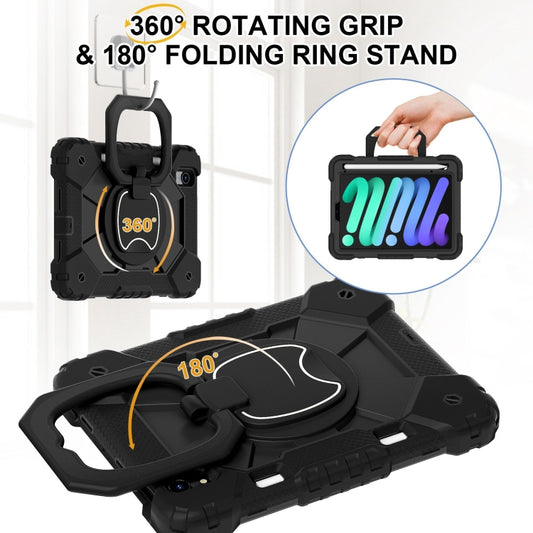 For iPad mini 2024 / mini 6 Contrast Color Robot Silicone Hybrid PC Tablet Case(Black) - iPad mini 2024 Cases by buy2fix | Online Shopping UK | buy2fix