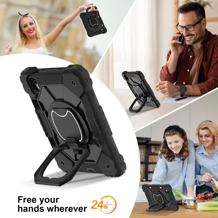 For iPad mini 2024 / mini 6 Contrast Color Robot Silicone Hybrid PC Tablet Case(Black) - iPad mini 2024 Cases by buy2fix | Online Shopping UK | buy2fix