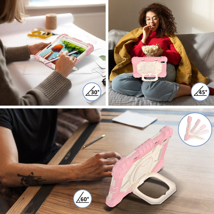 For iPad mini 2024 / mini 6 Contrast Color Robot Silicone Hybrid PC Tablet Case(Rose Gold Beige) - iPad mini 2024 Cases by buy2fix | Online Shopping UK | buy2fix