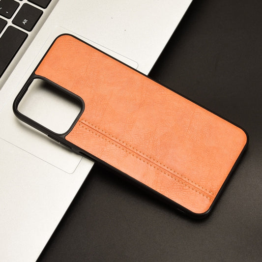 For Motorola Moto G Power 5G 2024 Cow Pattern Sewing Back Cover Phone Case(Orange) by buy2fix