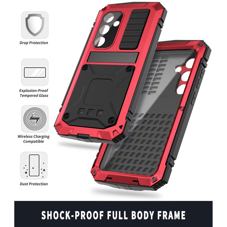 For Samsung Galaxy S25+ 5G R-JUST Life Waterproof Dustproof Shockproof Phone Case(Red) - Galaxy S25+ 5G Cases by R-JUST | Online Shopping UK | buy2fix