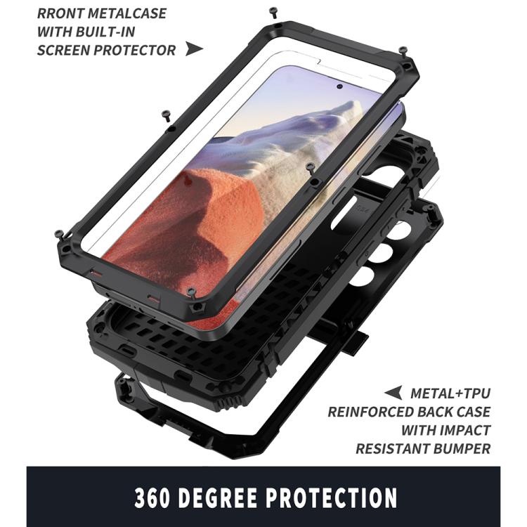 For Samsung Galaxy S25 5G R-JUST Life Waterproof Dustproof Shockproof Phone Case(Black) - Galaxy S25 5G Cases by R-JUST | Online Shopping UK | buy2fix
