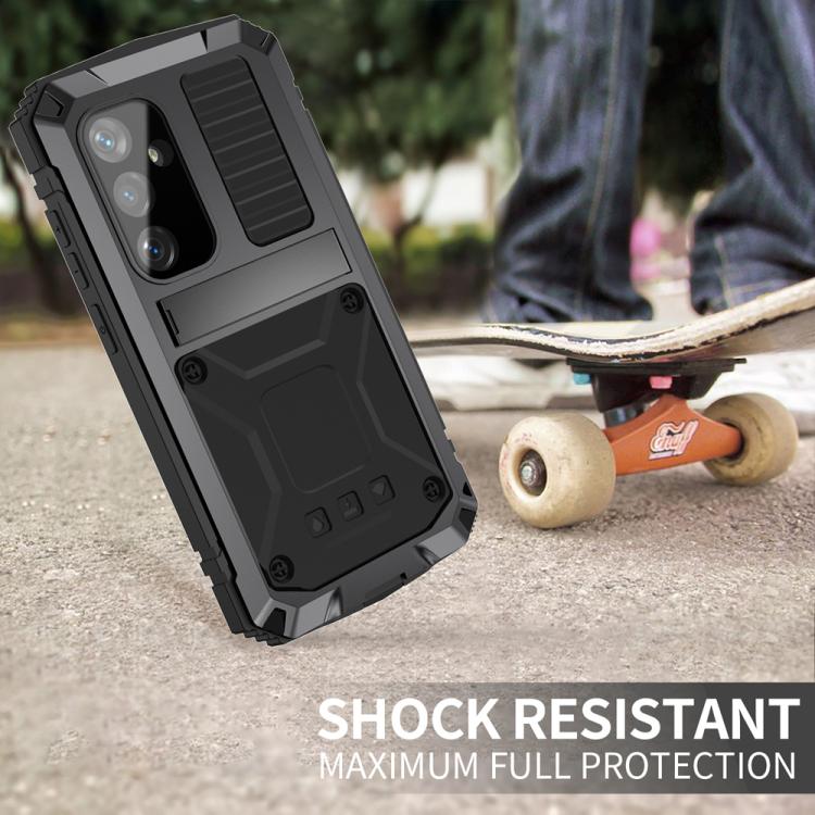 For Samsung Galaxy S25 5G R-JUST Life Waterproof Dustproof Shockproof Phone Case(Black) - Galaxy S25 5G Cases by R-JUST | Online Shopping UK | buy2fix