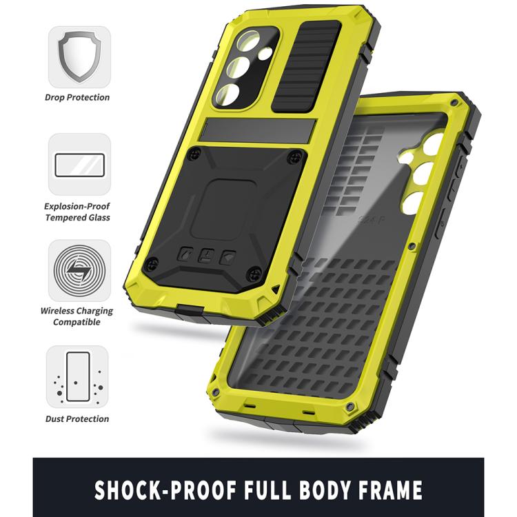 For Samsung Galaxy S25 5G R-JUST Life Waterproof Dustproof Shockproof Phone Case(Yellow) - Galaxy S25 5G Cases by R-JUST | Online Shopping UK | buy2fix