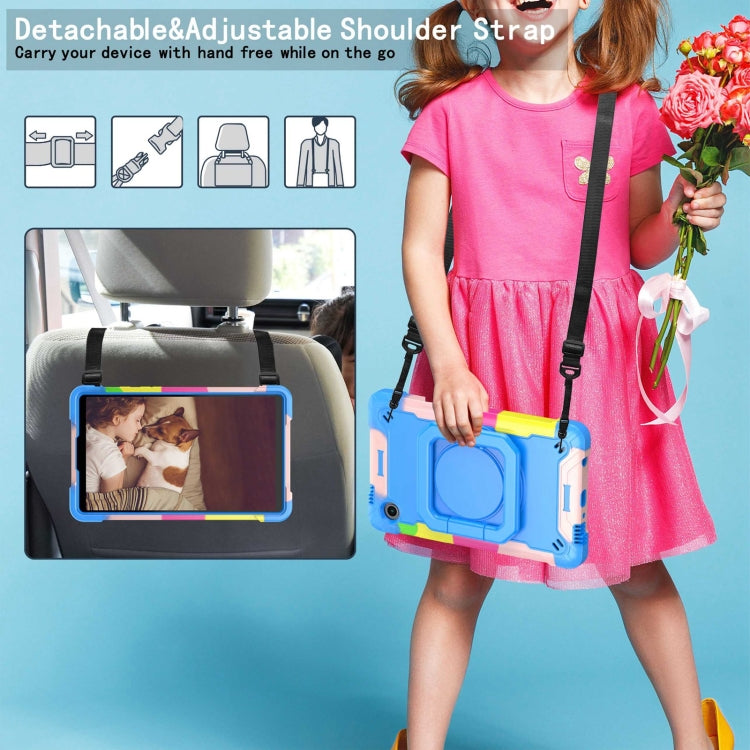 For Samsung Galaxy Tab A9 Handle Robot Silicone Hybrid PC Tablet Case(Camouflage Blue) - Galaxy Tab A9 by buy2fix | Online Shopping UK | buy2fix