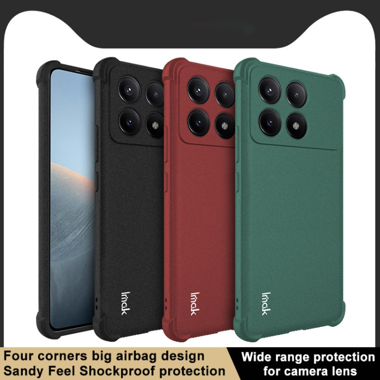 For Xiaomi Poco X6 Pro 5G/Redmi K70E 5G imak Shockproof Airbag TPU Phone Case(Matte Black) - Xiaomi Cases by imak | Online Shopping UK | buy2fix