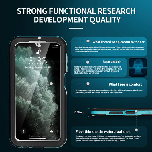 For Samsung Galaxy A15 5G RedPepper 360 Full Body Rugged IP68 Waterproof Phone Case(Blue) - Galaxy Phone Cases by RedPepper | Online Shopping UK | buy2fix