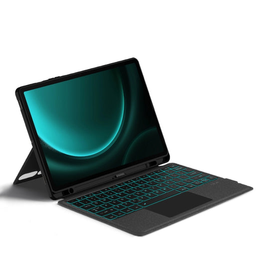 For Samsung Galaxy Tab S9+ / S9 FE+ YJ-S9+ Split Bluetooth Keyboard Leather Tablet Case by buy2fix