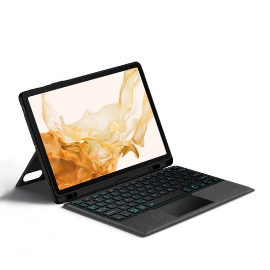 For Samsung Galaxy Tab S8 X700 / S7 T870 YJ-X700 Split Bluetooth Keyboard Leather Tablet Case by buy2fix