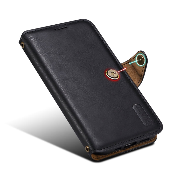 For Samsung Galaxy A22 5G Denior Cowhide Texture Wallet Style Leather Phone Case(Black) - Galaxy Phone Cases by Denior | Online Shopping UK | buy2fix