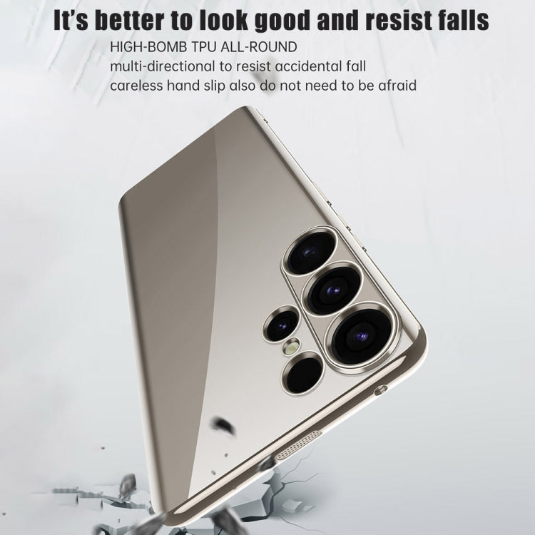 For Samsung Galaxy S25 5G SULADA Electroplating TPU Transparent Phone Case(Purple) by SULADA