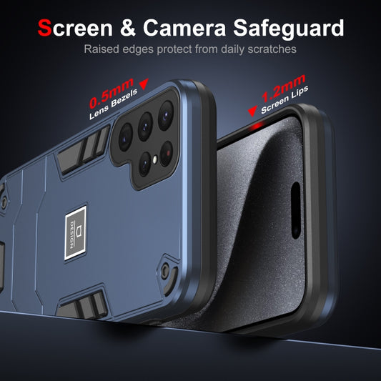 For Samsung Galaxy S23 Ultra 5G 2 in 1 Shockproof Phone Case(Blue) by buy2fix