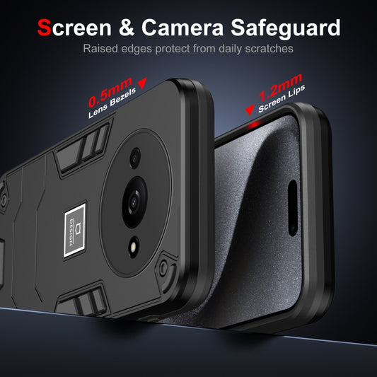 For Xiaomi Redmi A3 2 in 1 Shockproof Phone Case(Black) by buy2fix