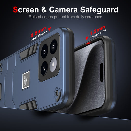 For Xiaomi 14 Pro 2 in 1 Shockproof Phone Case(Blue) by buy2fix