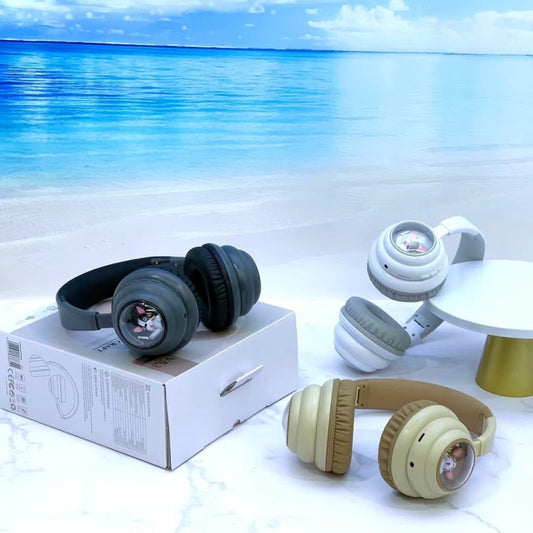 KE-31 Over-Ear RGB Light Bluetooth Headset(White) by buy2fix