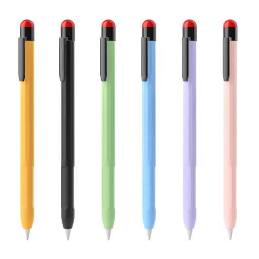 For Apple Pencil 2 Pen Clip Silicone Stylus Pen Protective Case(Pink) by buy2fix