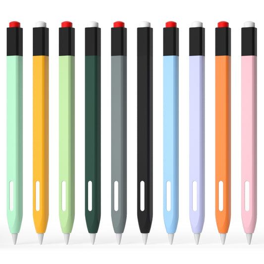 For Apple Pencil 2 Retro Pencil Style Stylus Pen Protective Case(Pink) by buy2fix