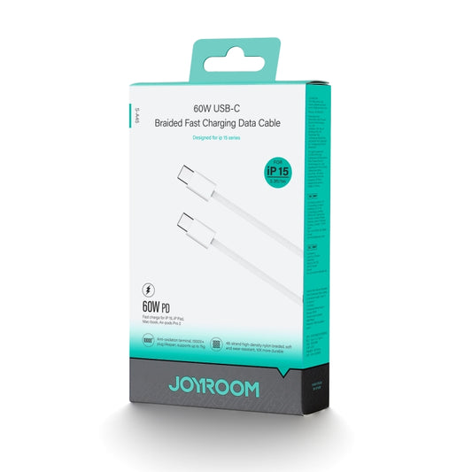 JOYROOM S-A45 1m 60W USB-C / Type-C to USB-C / Type-C Ben Series Fast Charging Data Cable(White) by JOYROOM