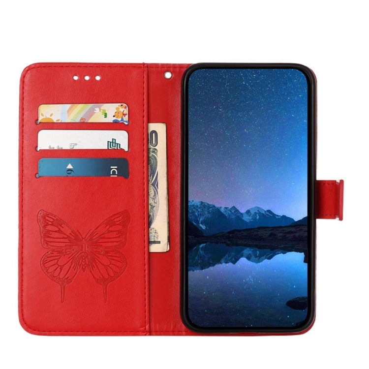 For Xiaomi Redmi K70 / K70 Pro Embossed Butterfly Leather Phone Case(Red) - Xiaomi Cases by buy2fix | Online Shopping UK | buy2fix